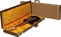Maleta para guitarra eléctrica Fender G&G Deluxe Hardshell Case Stratocaster/Telecaster - Brown/Gold