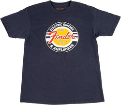 Camiseta Fender Guitars and Amps Circle Logo Medium - Navy