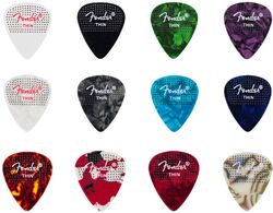 Púas Fender 351 DOTTED CELLULOID (12PK) MED