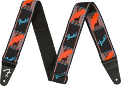 Correa Fender Neon Monogrammed Guitar Strap - Blue/Orange