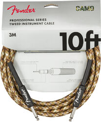 Cable Fender Professional Series Instrument Cable, Straight/Straight, 10ft - Desert Camo