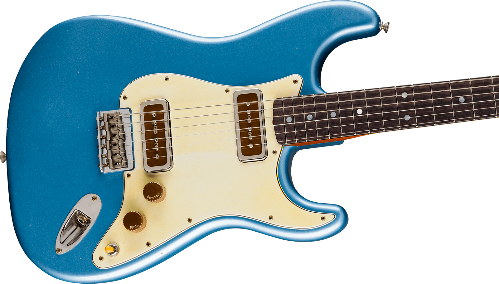 Fender Custom Shop Ariel Posen Strat Signature 2s P90 Ht Rw - Relic Lake Placid Blue - Guitarra eléctrica de autor - Variation 2