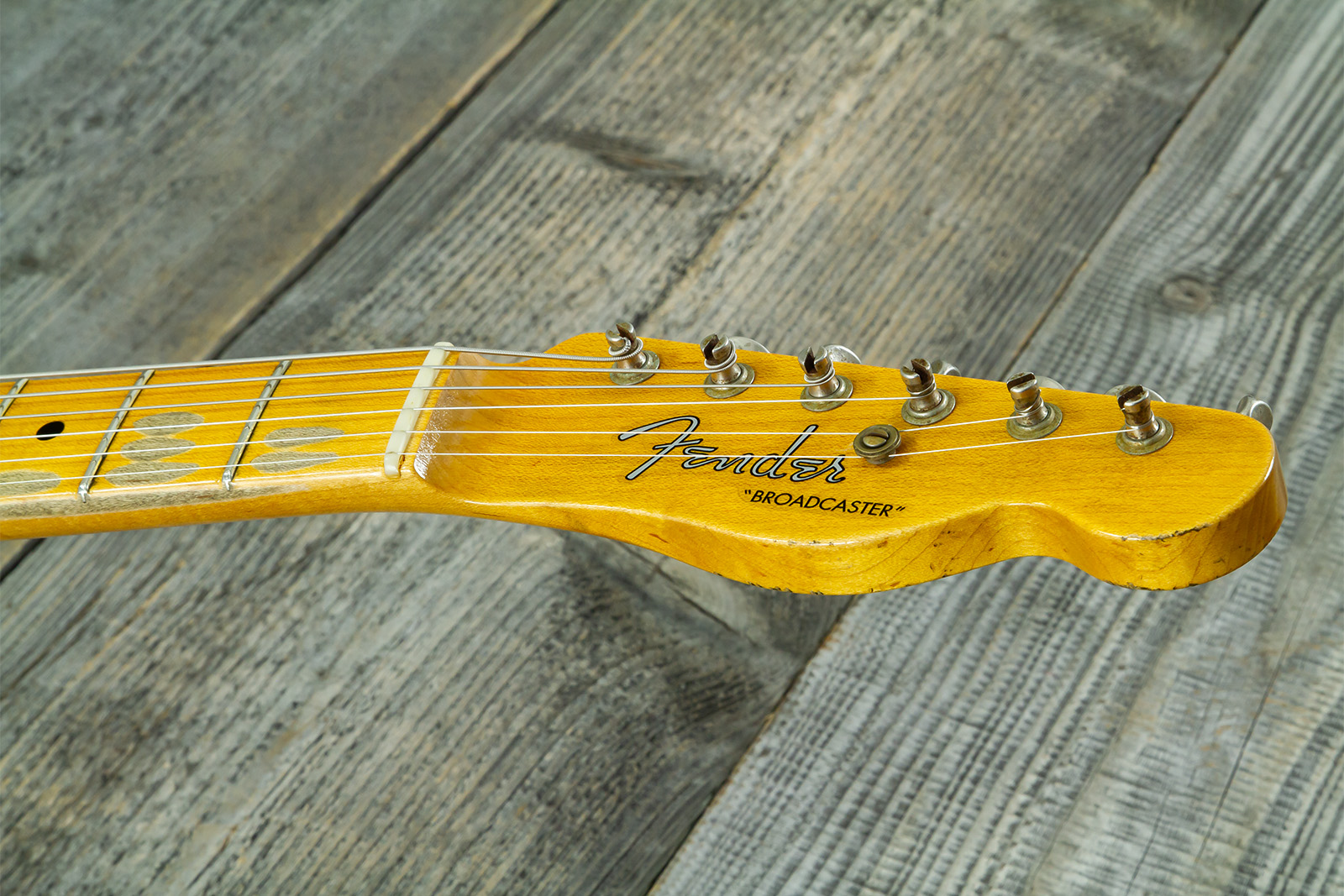 Fender Custom Shop Broadcaster Tele 70th Ann. Ltd Mn #r106019 - Journeyman Relic Nocaster Blonde - Guitarra eléctrica con forma de tel - Variation 10
