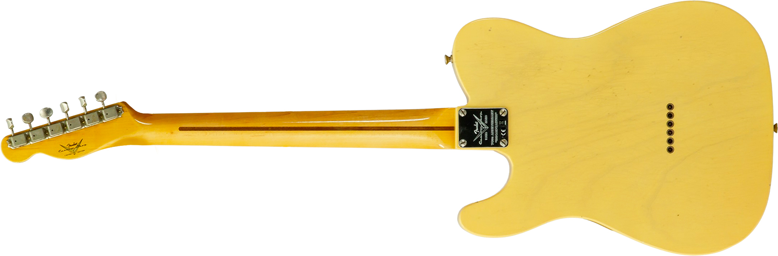 Fender Custom Shop Broadcaster Tele 70th Ann. Ltd Mn #r106019 - Journeyman Relic Nocaster Blonde - Guitarra eléctrica con forma de tel - Variation 2