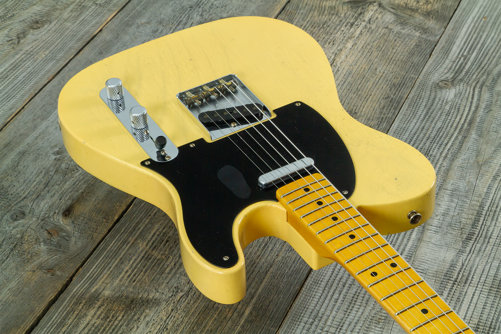 Fender Custom Shop Broadcaster Tele 70th Ann. Ltd Mn #r106019 - Journeyman Relic Nocaster Blonde - Guitarra eléctrica con forma de tel - Variation 3