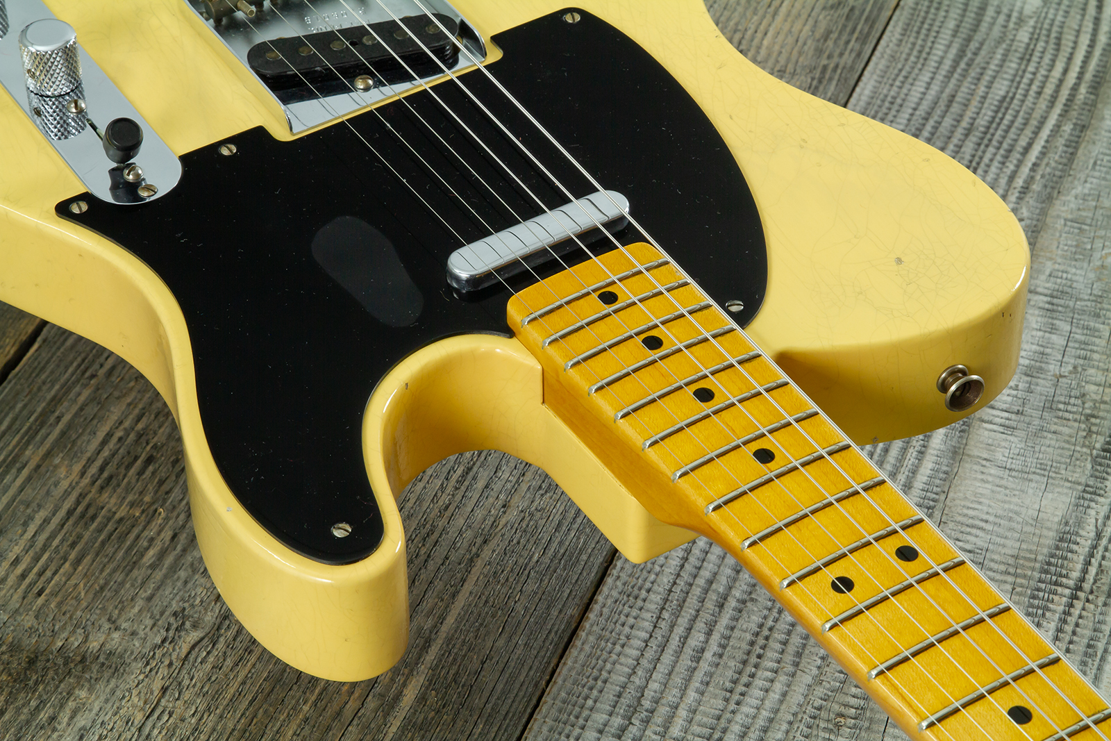 Fender Custom Shop Broadcaster Tele 70th Ann. Ltd Mn #r106019 - Journeyman Relic Nocaster Blonde - Guitarra eléctrica con forma de tel - Variation 6