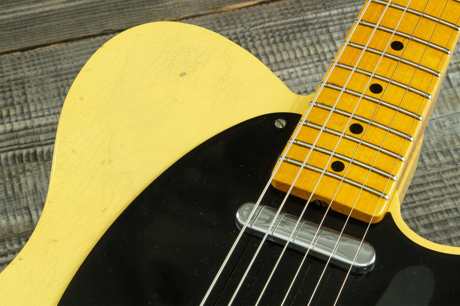 Fender Custom Shop Broadcaster Tele 70th Ann. Ltd Mn #r106019 - Journeyman Relic Nocaster Blonde - Guitarra eléctrica con forma de tel - Variation 8