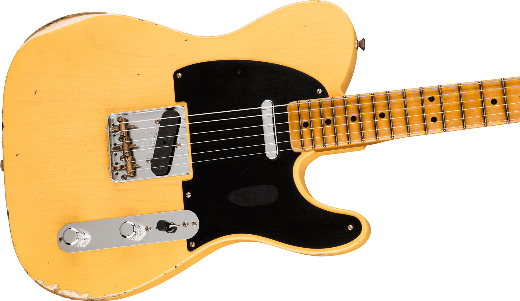 Fender Custom Shop Broadcaster Tele 70th Anniversary Ltd Mn - Relic Aged Nocaster Blonde - Guitarra eléctrica con forma de tel - Variation 2