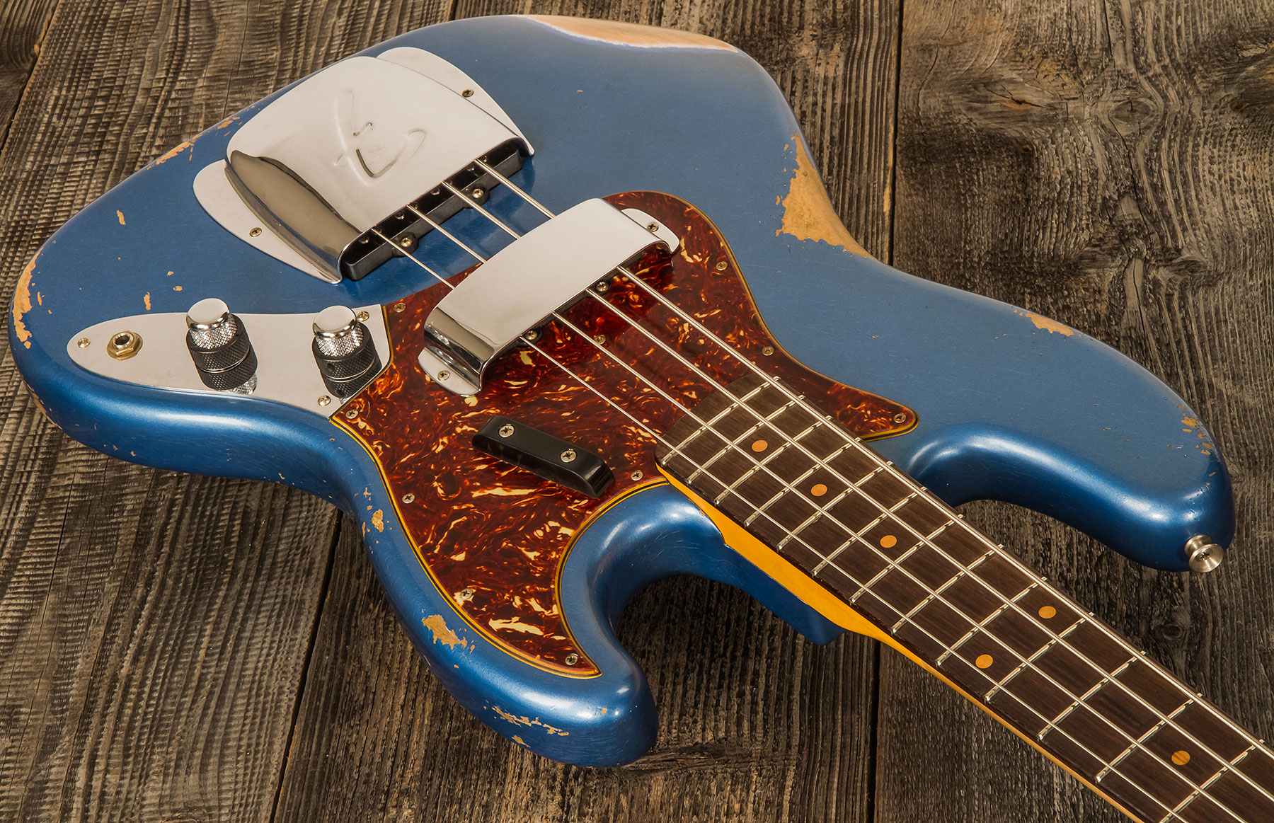Fender Custom Shop Jazz Bass 1961 Rw #cz556667 - Heavy Relic Lake Placid Blue - Bajo eléctrico de cuerpo sólido - Variation 1