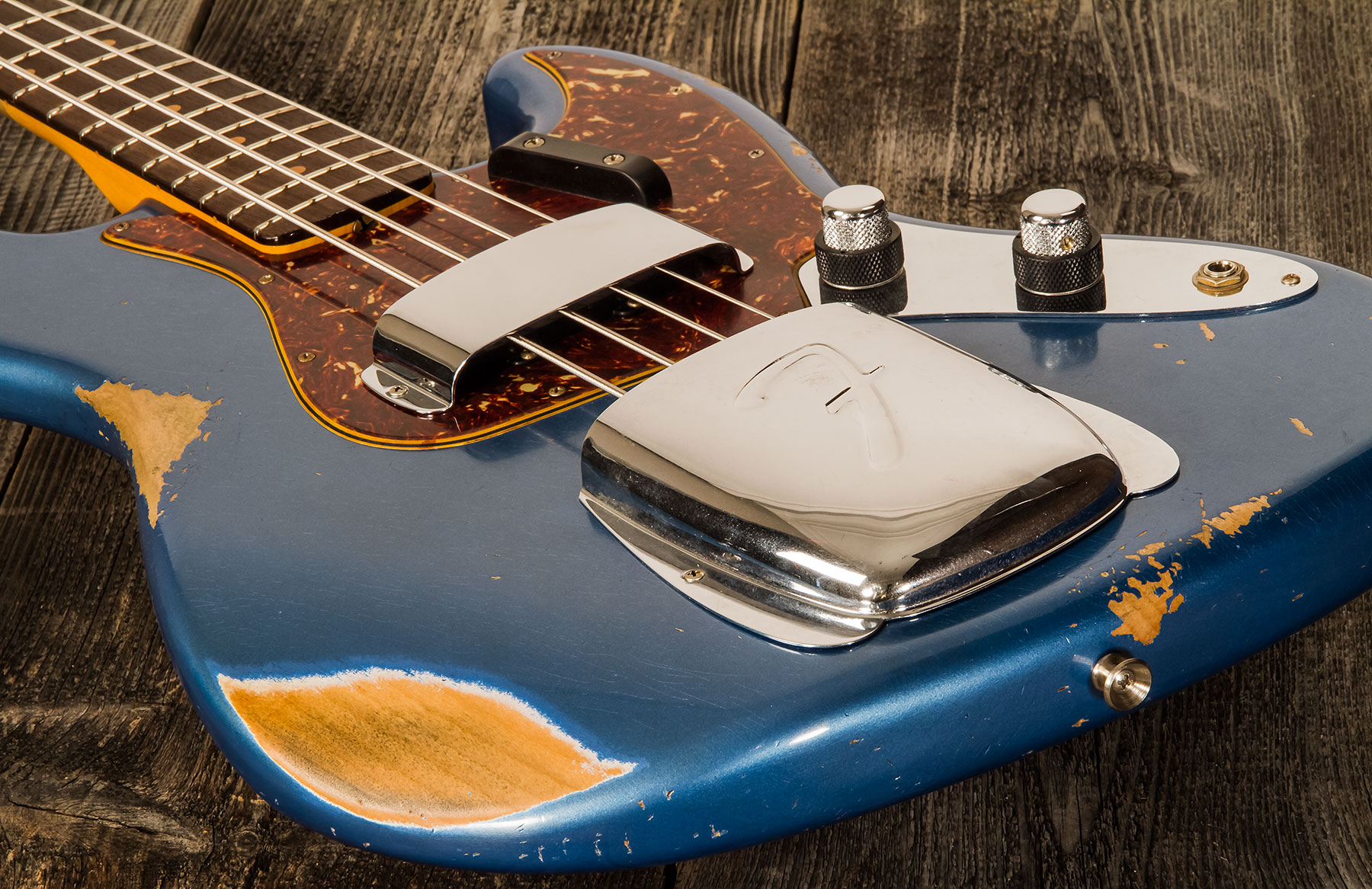 Fender Custom Shop Jazz Bass 1961 Rw #cz556667 - Heavy Relic Lake Placid Blue - Bajo eléctrico de cuerpo sólido - Variation 3