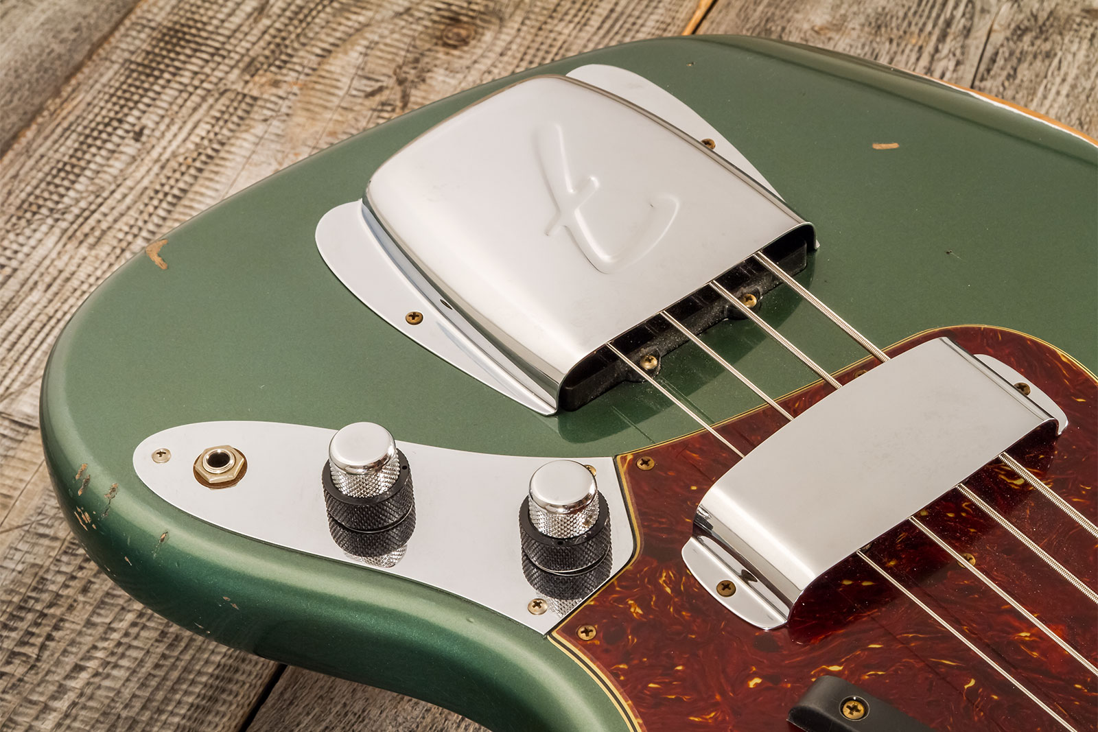 Fender Custom Shop Jazz Bass 1963 Rw #r135891 - Relic Sherwood Green Metallic - Bajo eléctrico de cuerpo sólido - Variation 3