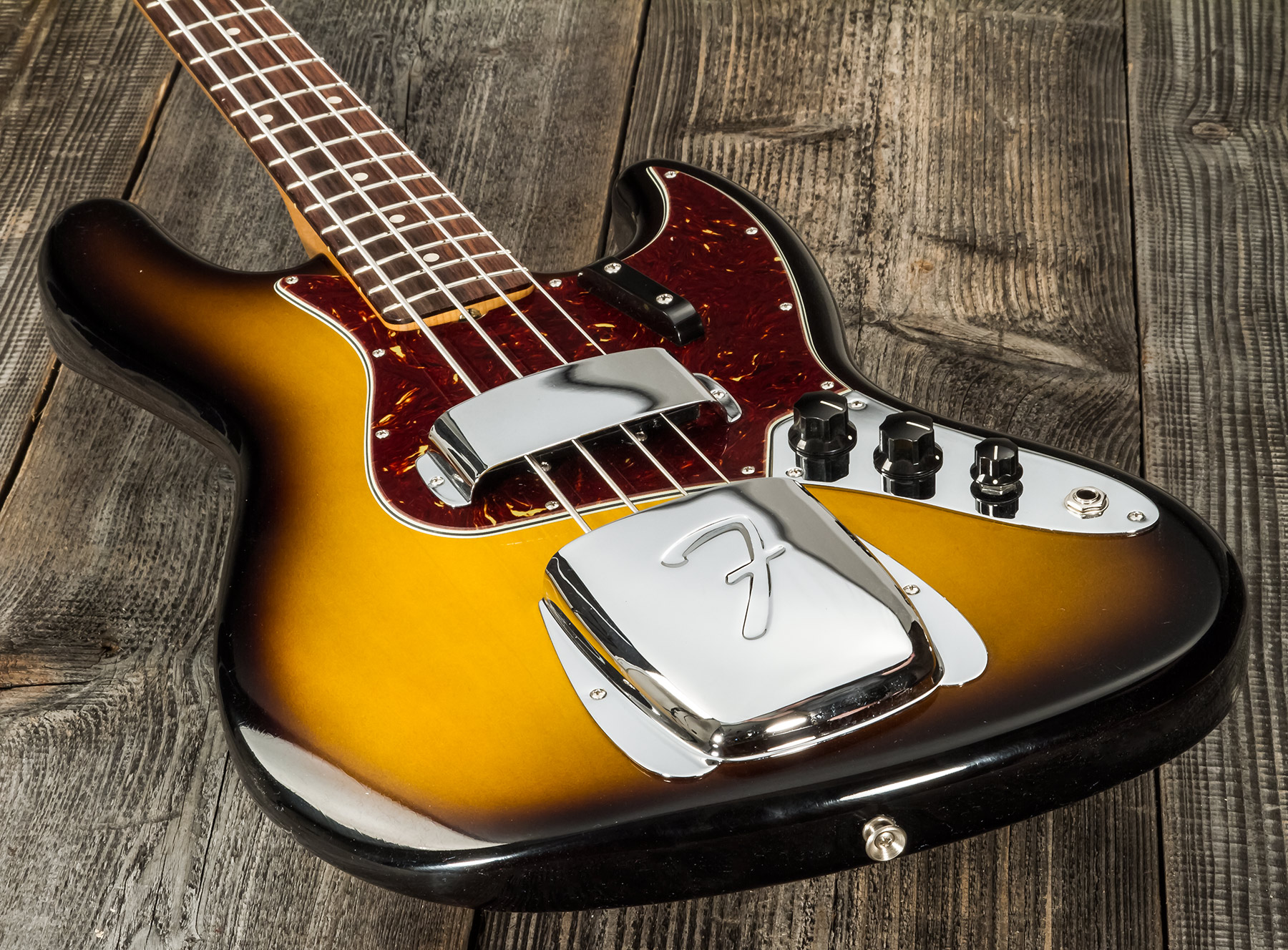 Fender Custom Shop Jazz Bass 1964 Rw #r126513 - Closet Classic 2-color Sunburst - Bajo eléctrico de cuerpo sólido - Variation 3