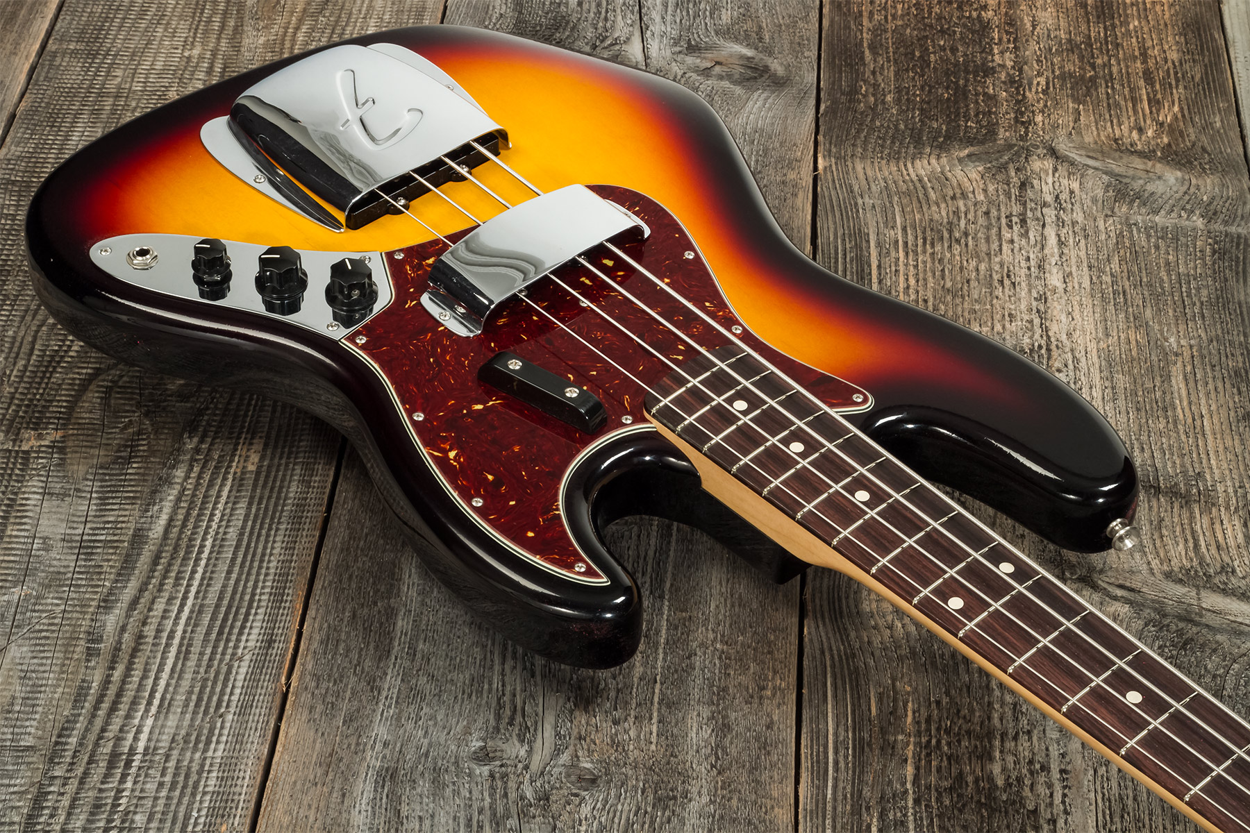 Fender Custom Shop Jazz Bass 1964 Rw #r129293 - Closet Classic 3-color Sunburst - Bajo eléctrico de cuerpo sólido - Variation 2