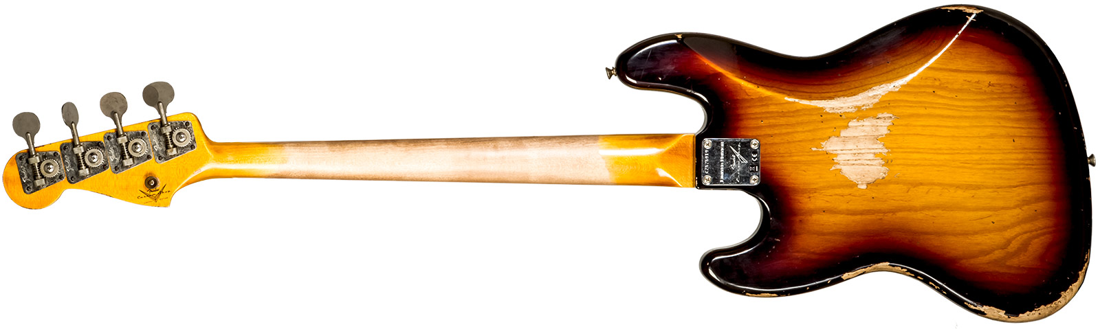 Fender Custom Shop Jazz Bass Custom Rw #cz575919 - Heavy Relic 3-color Sunburst - Bajo eléctrico de cuerpo sólido - Variation 2