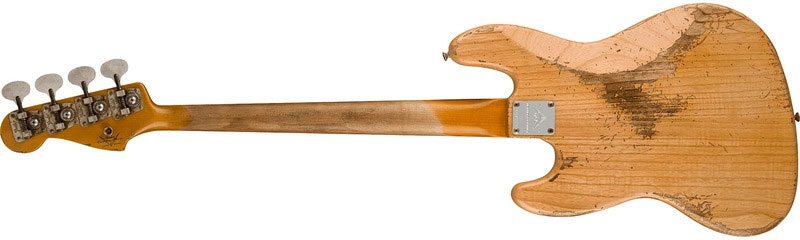Fender Custom Shop Jazz Bass Custom Rw - Heavy Relic Aged Natural - Bajo eléctrico de cuerpo sólido - Variation 1