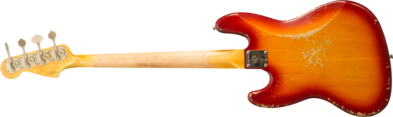 Fender Custom Shop Jazzbass 1964 Rw #r137642 - Heavy Relic Cherry Sunburst - Bajo eléctrico de cuerpo sólido - Variation 1