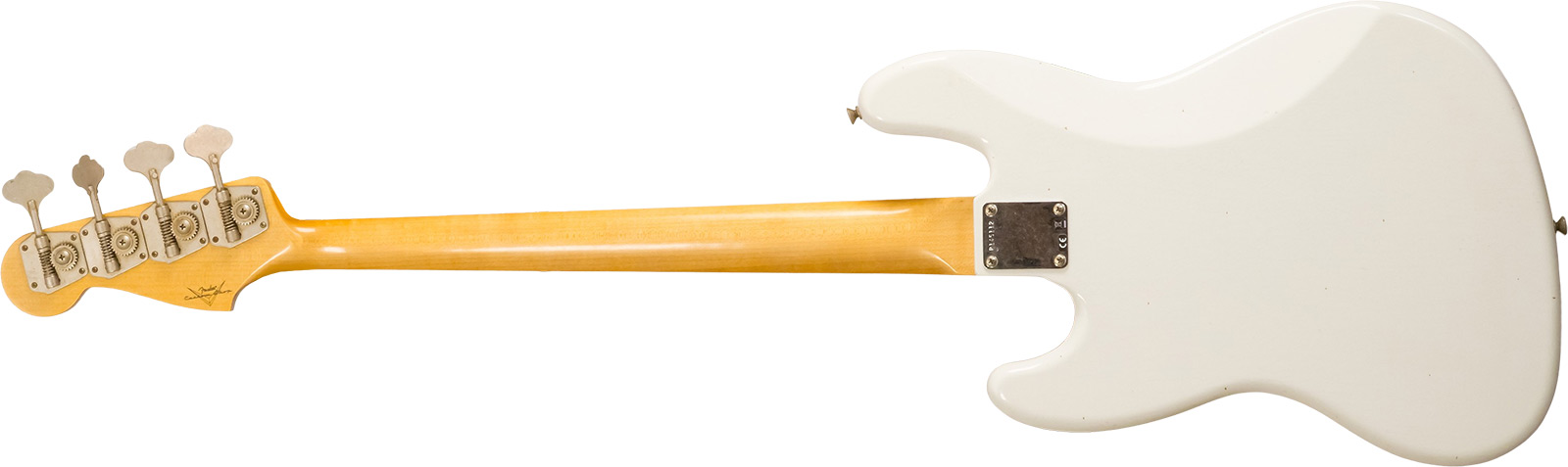 Fender Custom Shop Jazzbass 1964 Rw #r145112 - Journeyman Relic Olympic White - Bajo eléctrico de cuerpo sólido - Variation 1