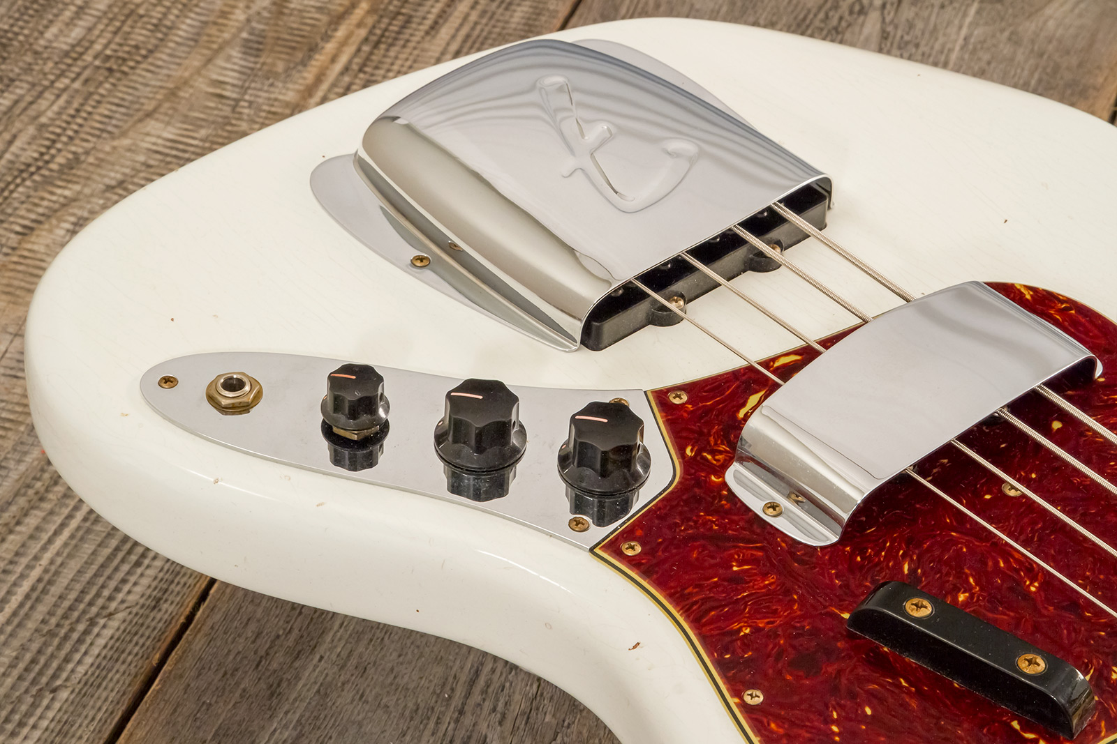 Fender Custom Shop Jazzbass 1964 Rw #r145112 - Journeyman Relic Olympic White - Bajo eléctrico de cuerpo sólido - Variation 3