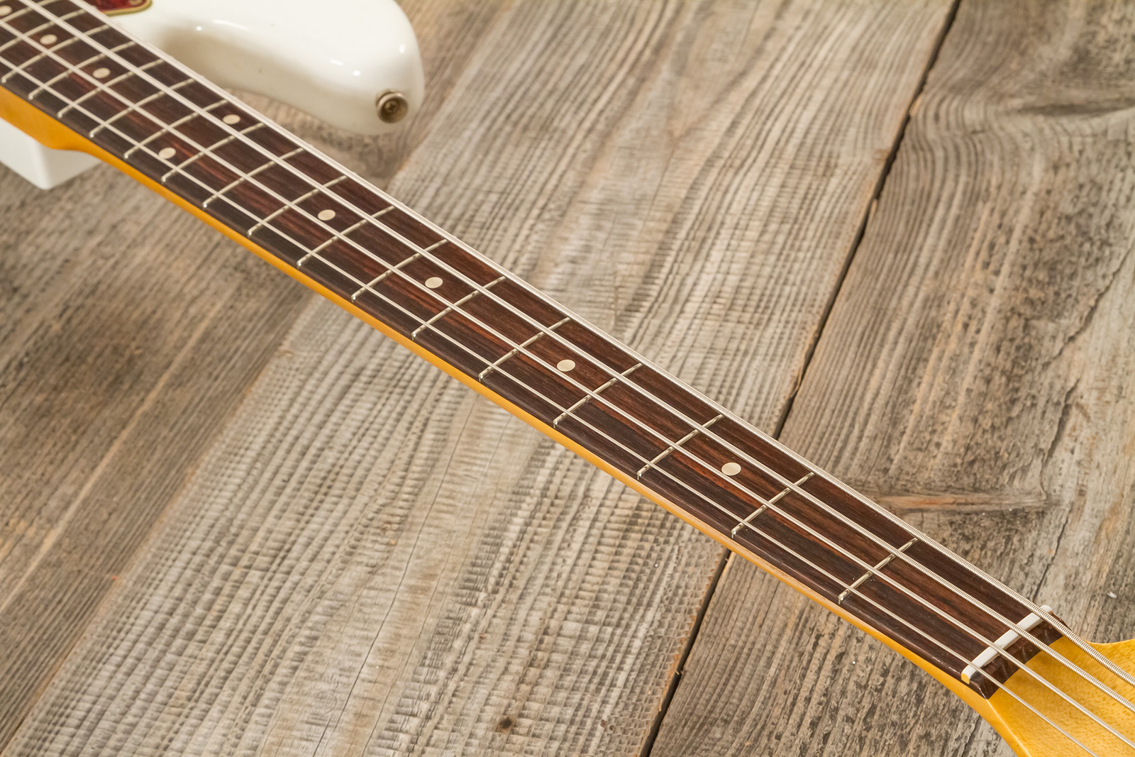 Fender Custom Shop Jazzbass 1964 Rw #r145112 - Journeyman Relic Olympic White - Bajo eléctrico de cuerpo sólido - Variation 6