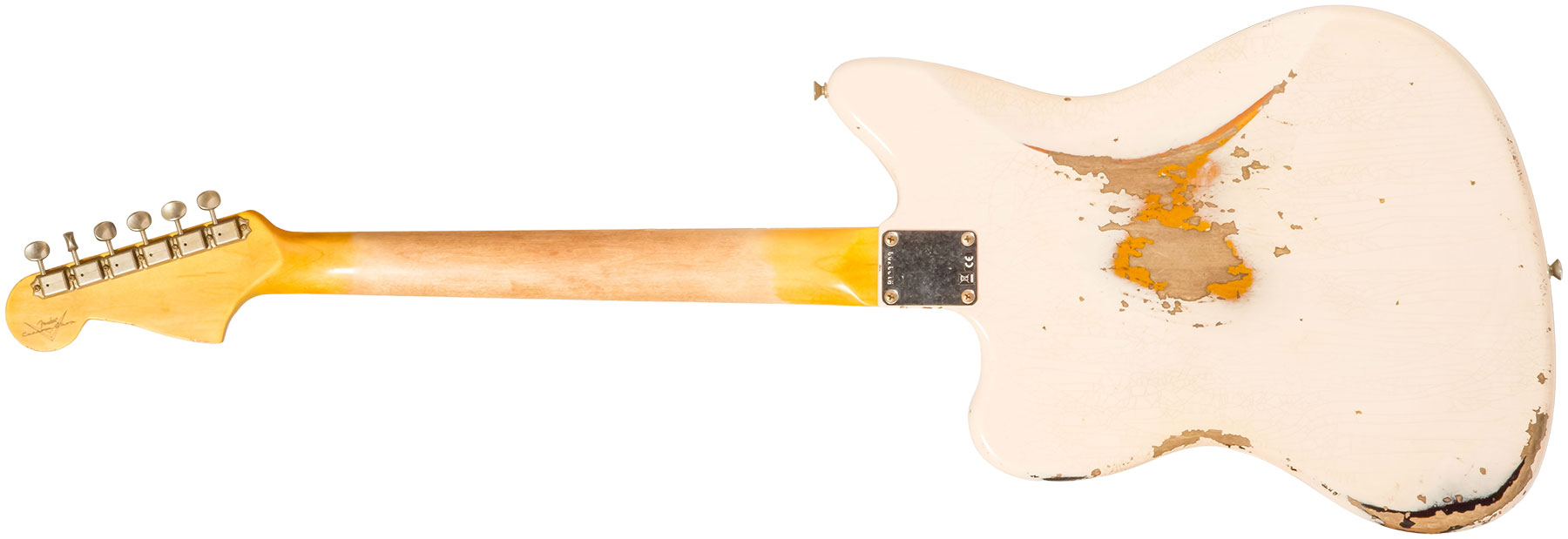 Fender Custom Shop Jazzmaster 1962 2s Trem Rw #r133709 - Heavy Relic Shell Pink O. 3-color Sunburst - Guitarra electrica retro rock - Variation 1