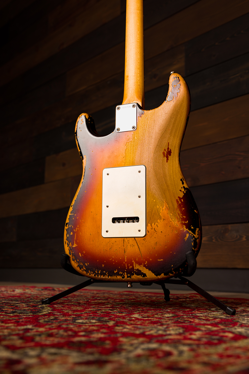 Fender Custom Shop John Frusciante Masterbuilt P.waller 3s Trem Rw - Heavy Relic 3-color Sunburst - Guitarra eléctrica de autor - Variation 6