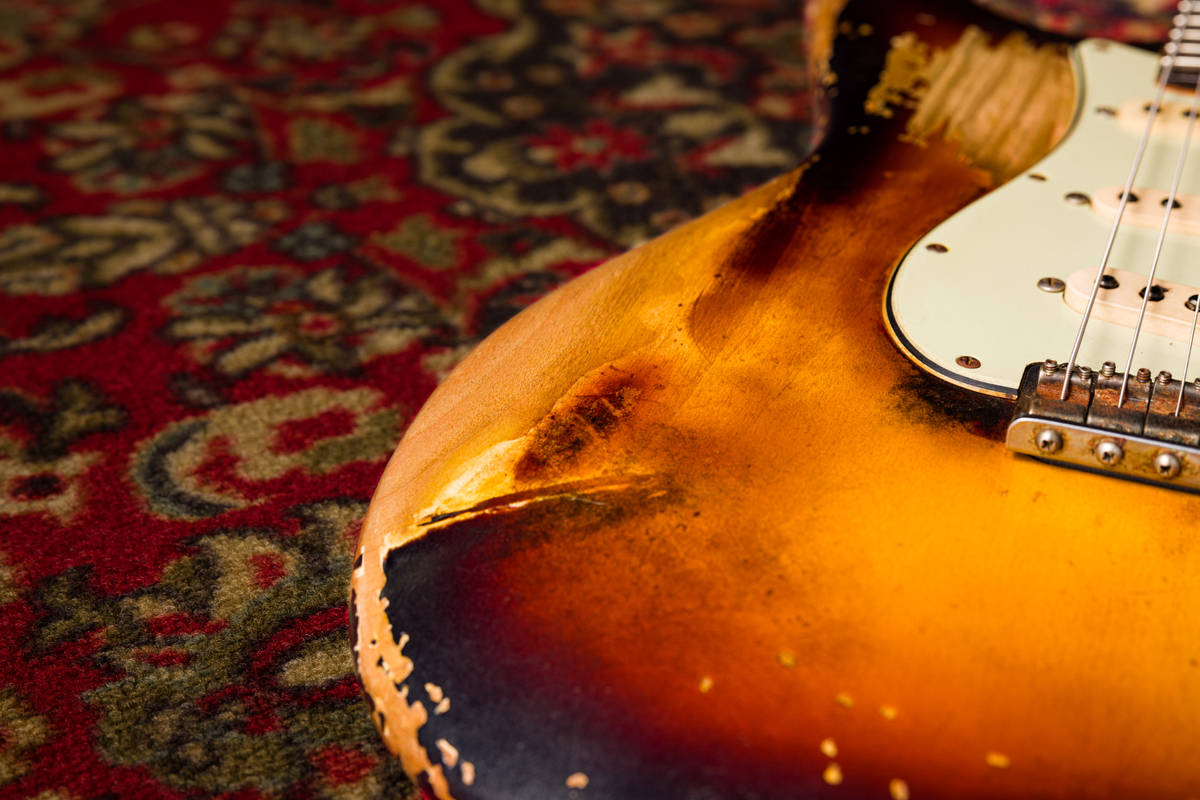 Fender Custom Shop John Frusciante Masterbuilt P.waller 3s Trem Rw - Heavy Relic 3-color Sunburst - Guitarra eléctrica de autor - Variation 8