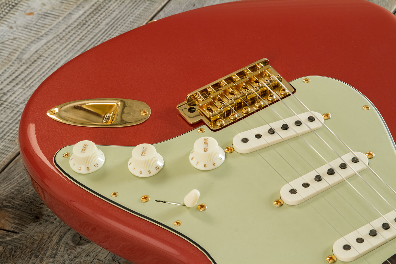 Fender Custom Shop Johnny A Strat Signature 3s Trem Rw #ja0229 - Time Capsule Sunset Glow Metallic - Guitarra eléctrica con forma de str. - Variation 