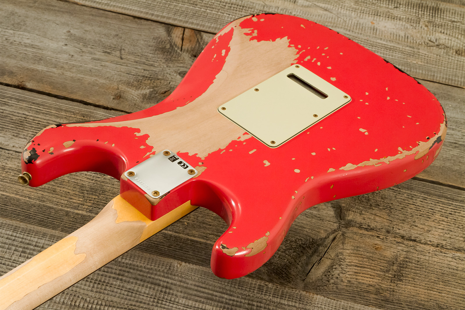 Fender Custom Shop Michael Landau Strat 1963 Signature Trem 3s #r133864 - Relic Fiesta Red O. 3-color Sunburst - Guitarra eléctrica con forma de str. 