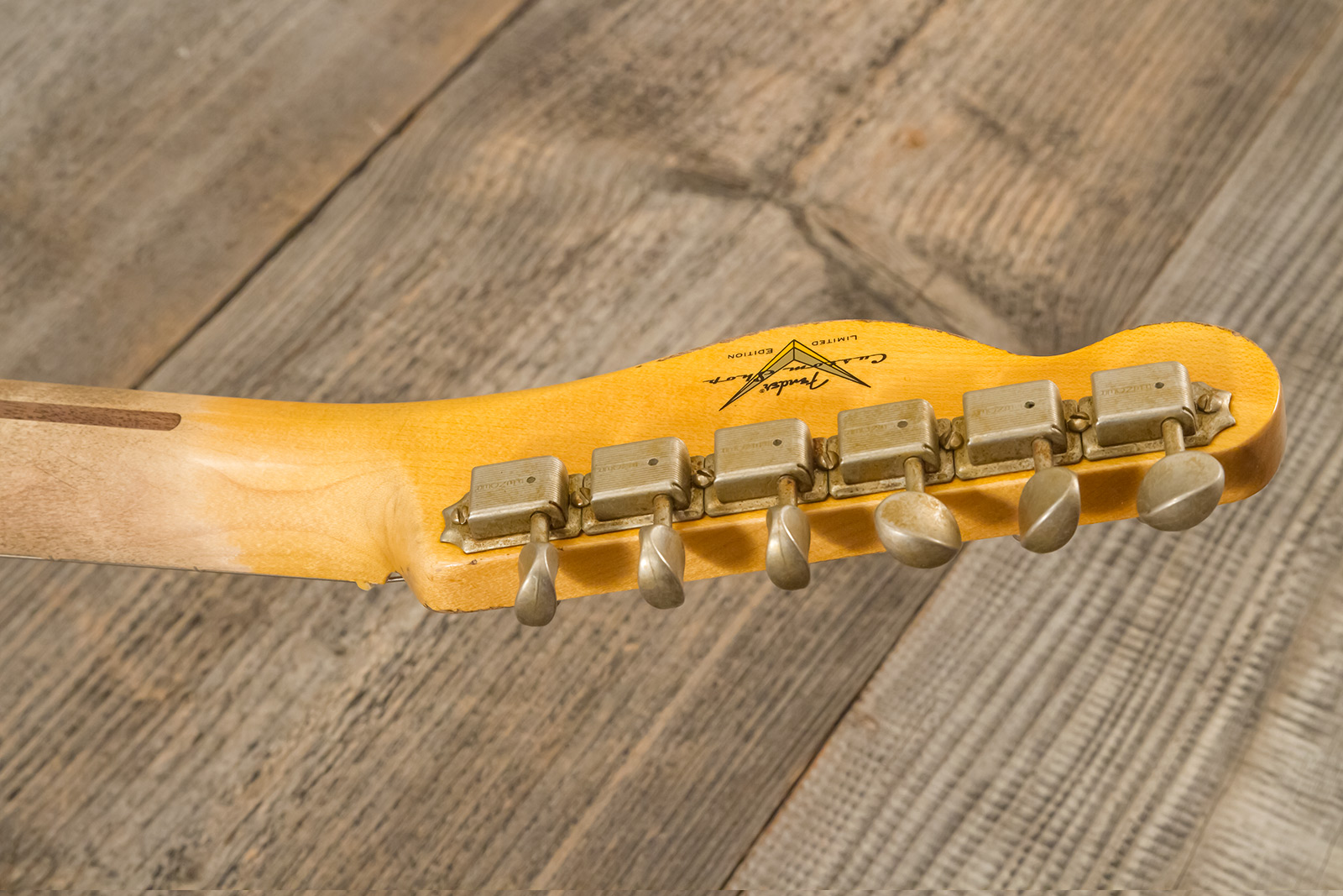 Fender Custom Shop Nocaster Tele 1951 2s Ht Mn #r137320 - Heavy Relic Natural Blonde - Guitarra eléctrica con forma de str. - Variation 13