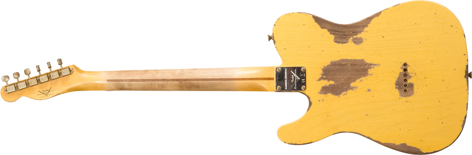 Fender Custom Shop Nocaster Tele 1951 2s Ht Mn #r137320 - Heavy Relic Natural Blonde - Guitarra eléctrica con forma de str. - Variation 1