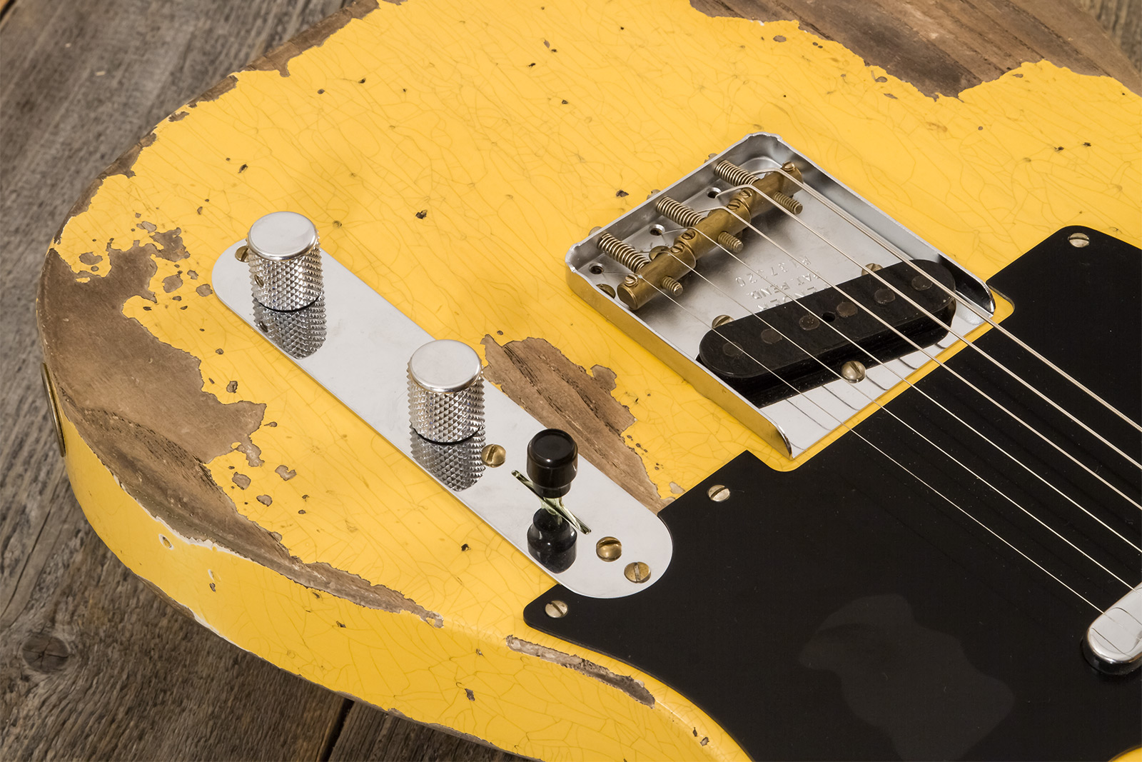 Fender Custom Shop Nocaster Tele 1951 2s Ht Mn #r137320 - Heavy Relic Natural Blonde - Guitarra eléctrica con forma de str. - Variation 3