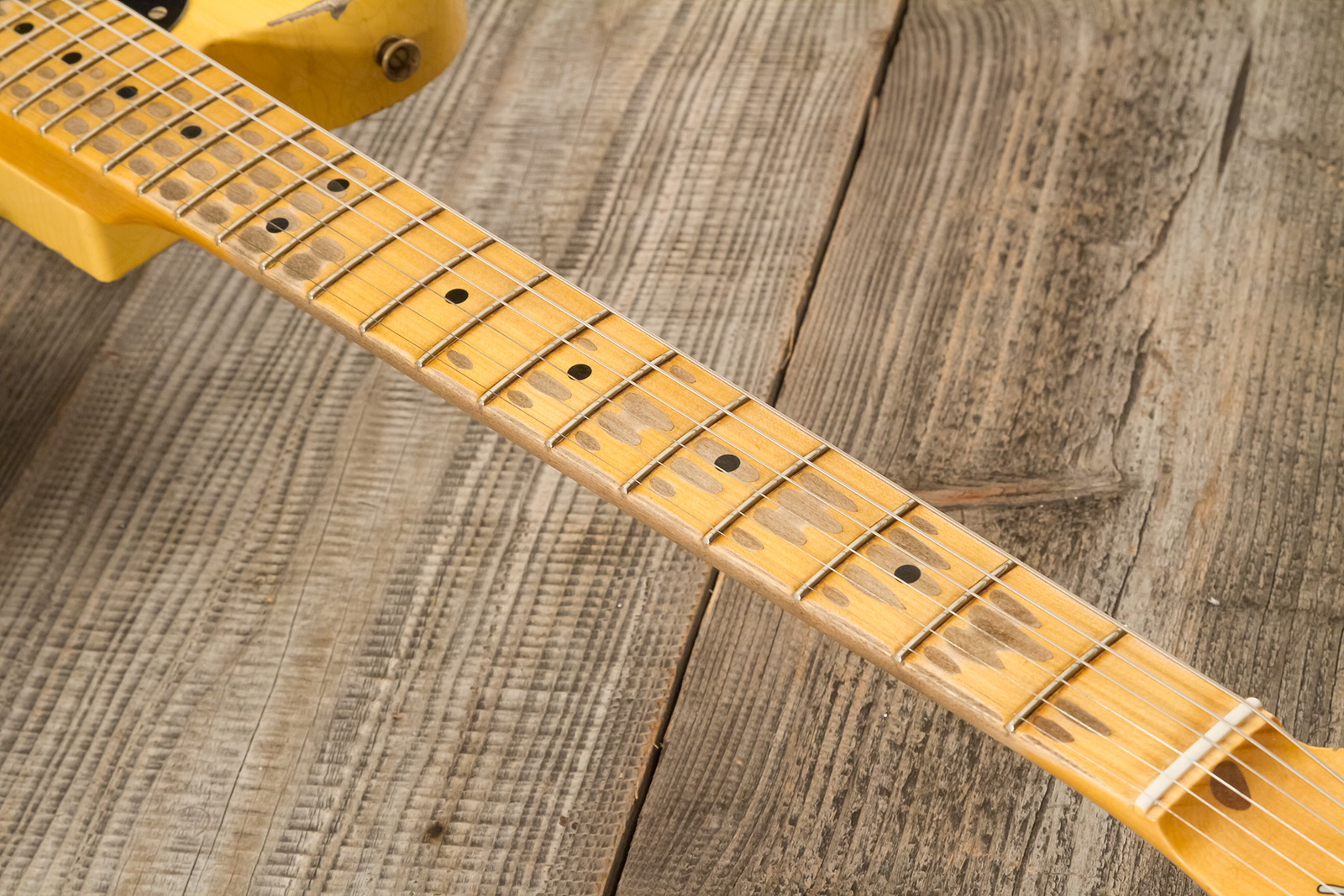 Fender Custom Shop Nocaster Tele 1951 2s Ht Mn #r137320 - Heavy Relic Natural Blonde - Guitarra eléctrica con forma de str. - Variation 5
