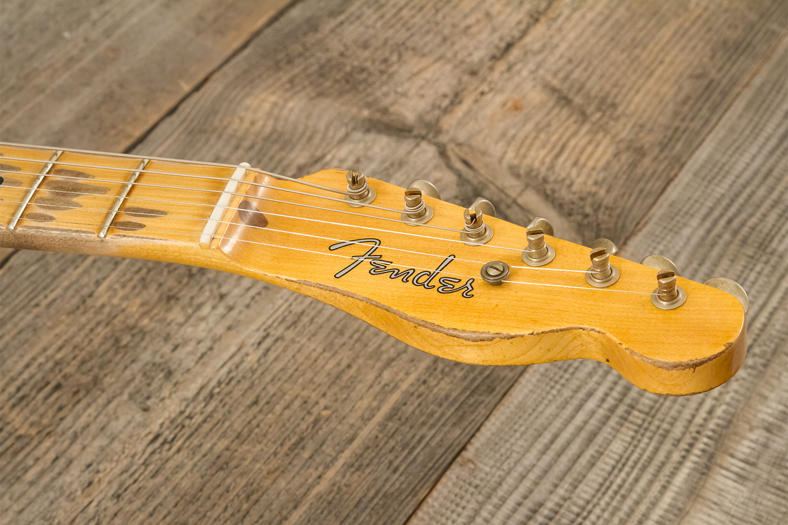 Fender Custom Shop Nocaster Tele 1951 2s Ht Mn #r137320 - Heavy Relic Natural Blonde - Guitarra eléctrica con forma de str. - Variation 6