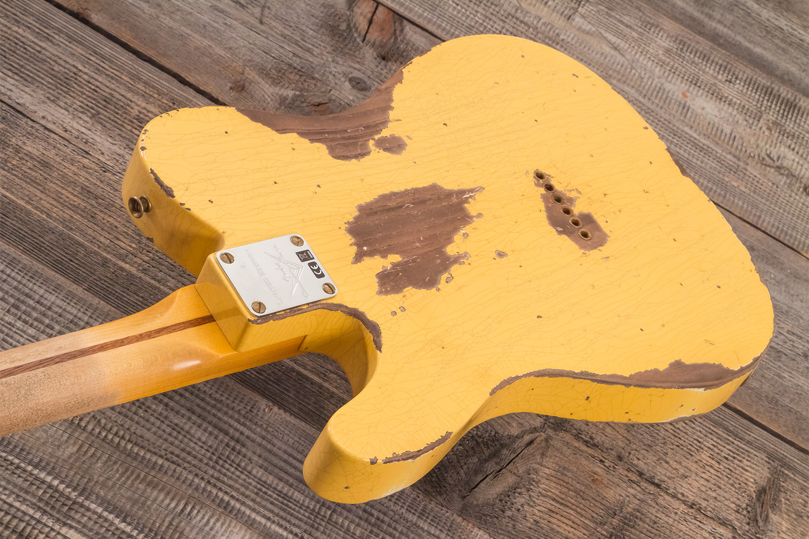 Fender Custom Shop Nocaster Tele 1951 2s Ht Mn #r137320 - Heavy Relic Natural Blonde - Guitarra eléctrica con forma de str. - Variation 7