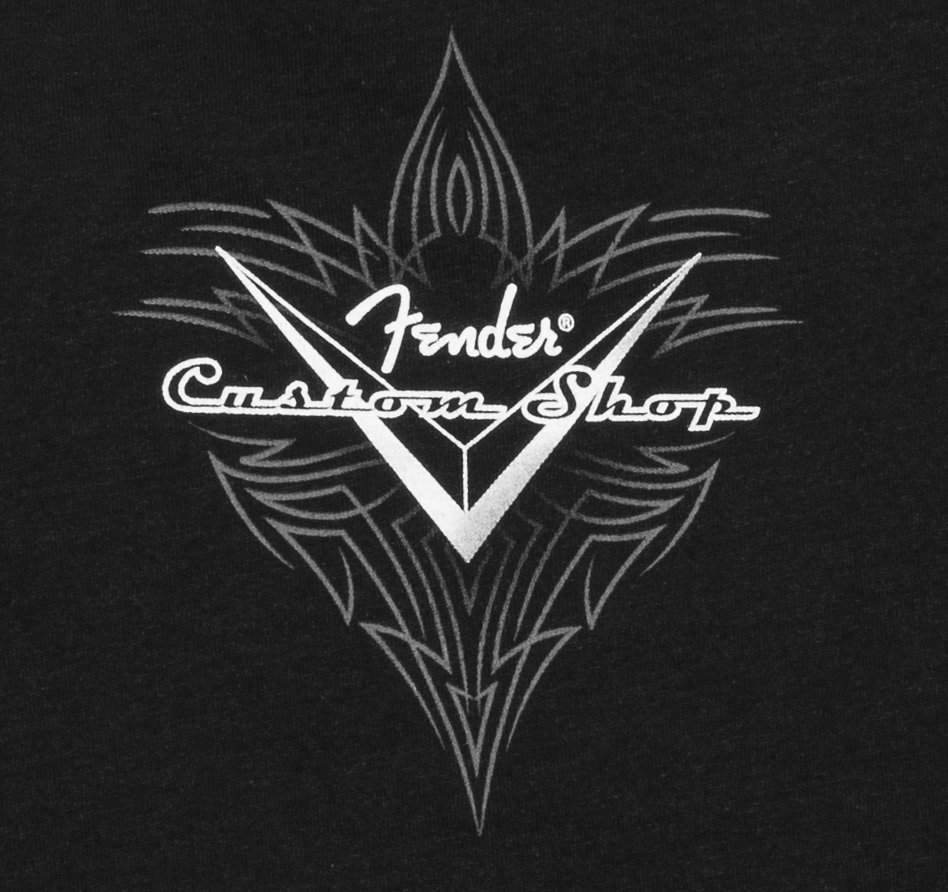 Fender Custom Shop Pinstripe - Black - M - Camiseta - Variation 2