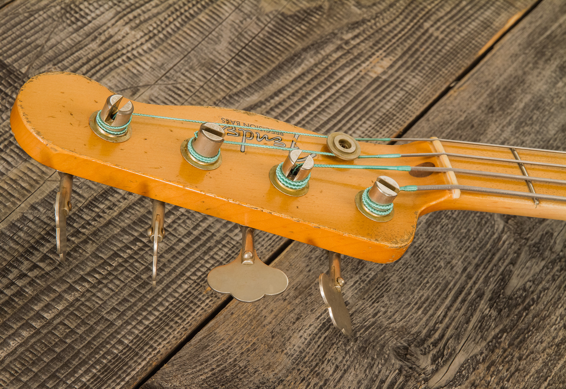 Fender Custom Shop Precision Bass 1955 Masterbuilt D.galuszka #xn3431 - Heavy Relic 2-color Sunburst - Bajo eléctrico de cuerpo sólido - Variation 6