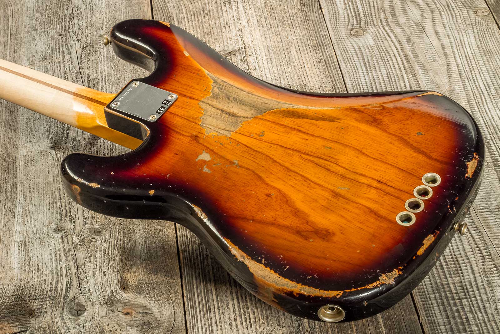 Fender Custom Shop Precision Bass 1955 Mn #r133839 - Heavy Relic 2-color Sunburst - Bajo eléctrico de cuerpo sólido - Variation 5