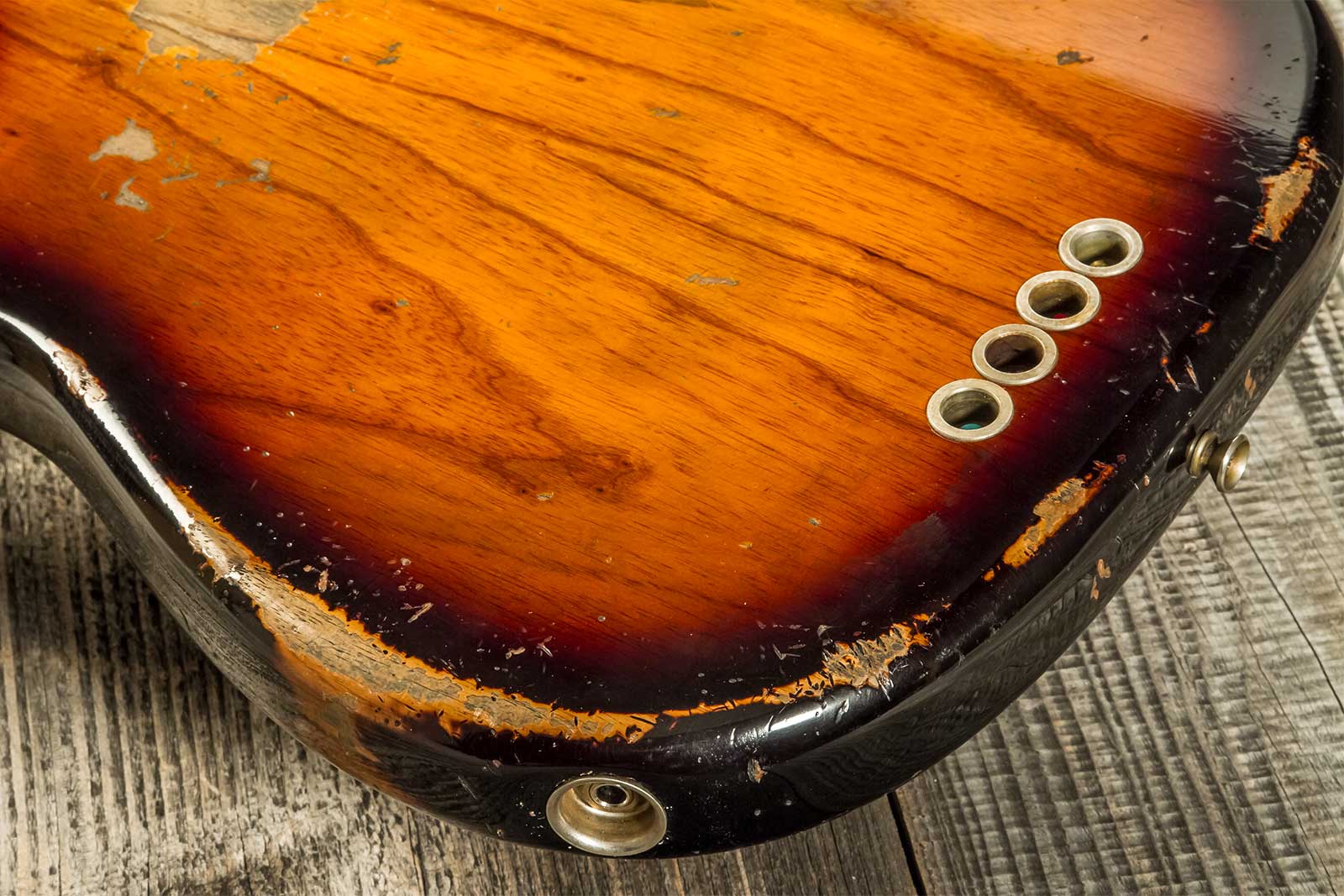 Fender Custom Shop Precision Bass 1955 Mn #r133839 - Heavy Relic 2-color Sunburst - Bajo eléctrico de cuerpo sólido - Variation 6