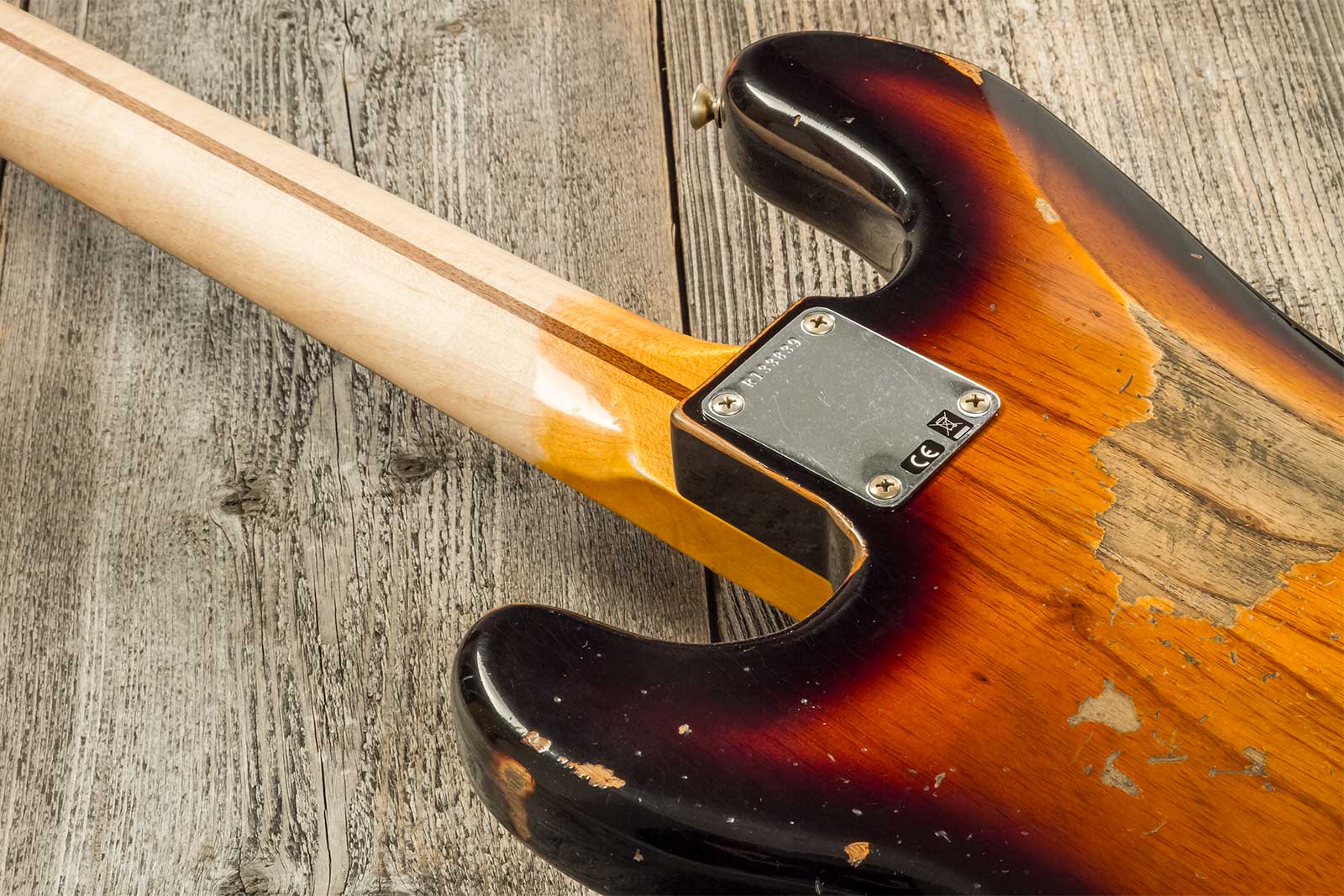 Fender Custom Shop Precision Bass 1955 Mn #r133839 - Heavy Relic 2-color Sunburst - Bajo eléctrico de cuerpo sólido - Variation 7