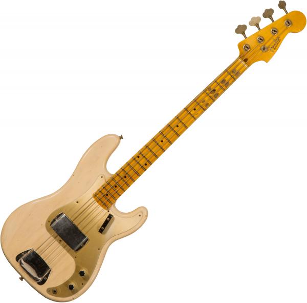 Bajo eléctrico de cuerpo sólido Fender Custom Shop 1957 Precision Bass #CZ547529 - Journeyman relic white blonde