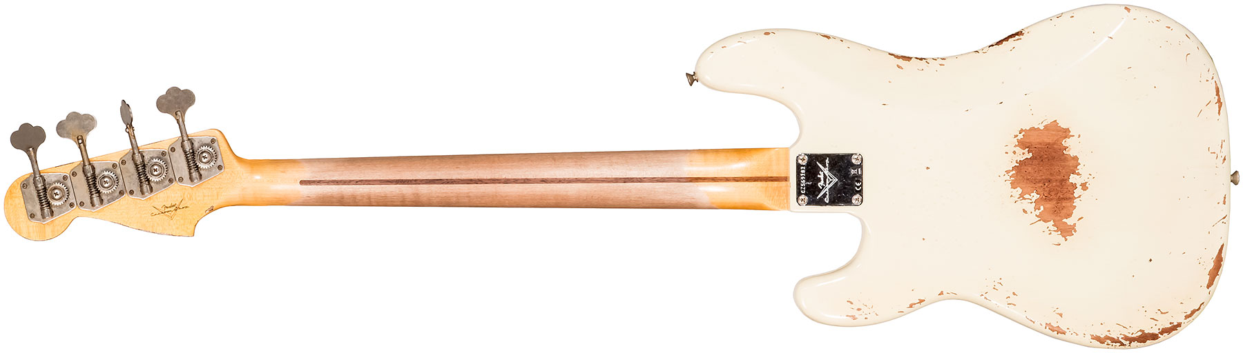 Fender Custom Shop Precision Bass 1958 Mn #cz569181 - Heavy Relic Vintage White - Bajo eléctrico de cuerpo sólido - Variation 1