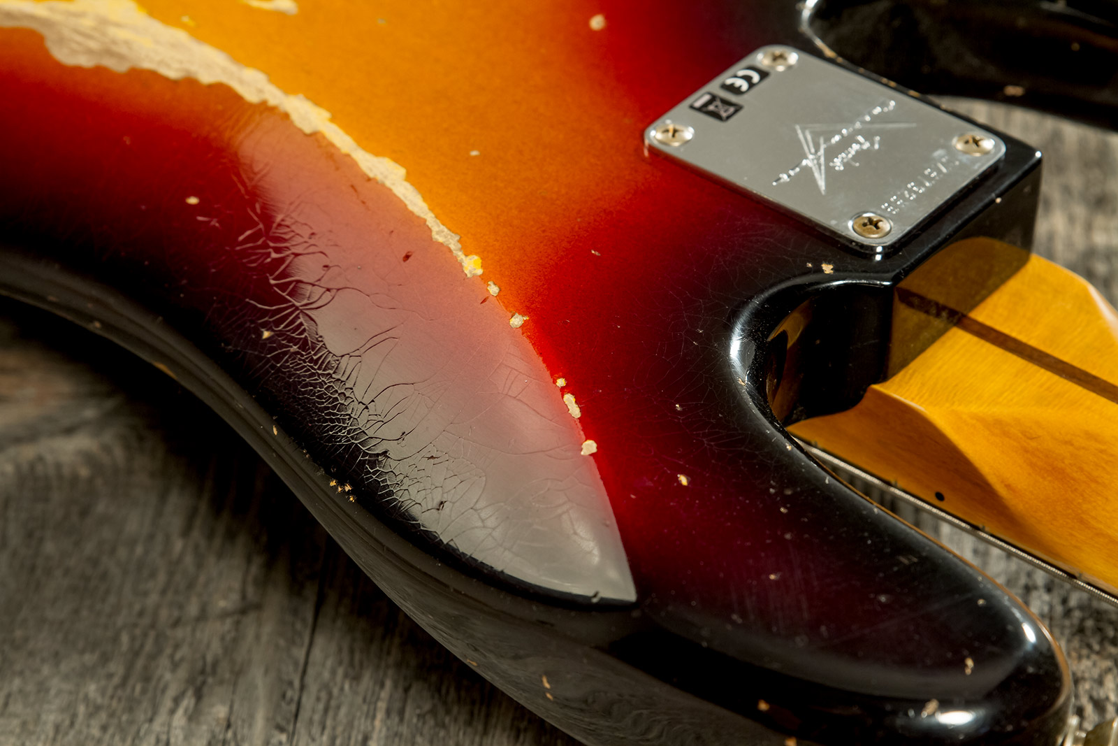 Fender Custom Shop Precision Bass 1958 Mn #cz573256 - Heavy Relic 3-color Sunburst - Bajo eléctrico de cuerpo sólido - Variation 8