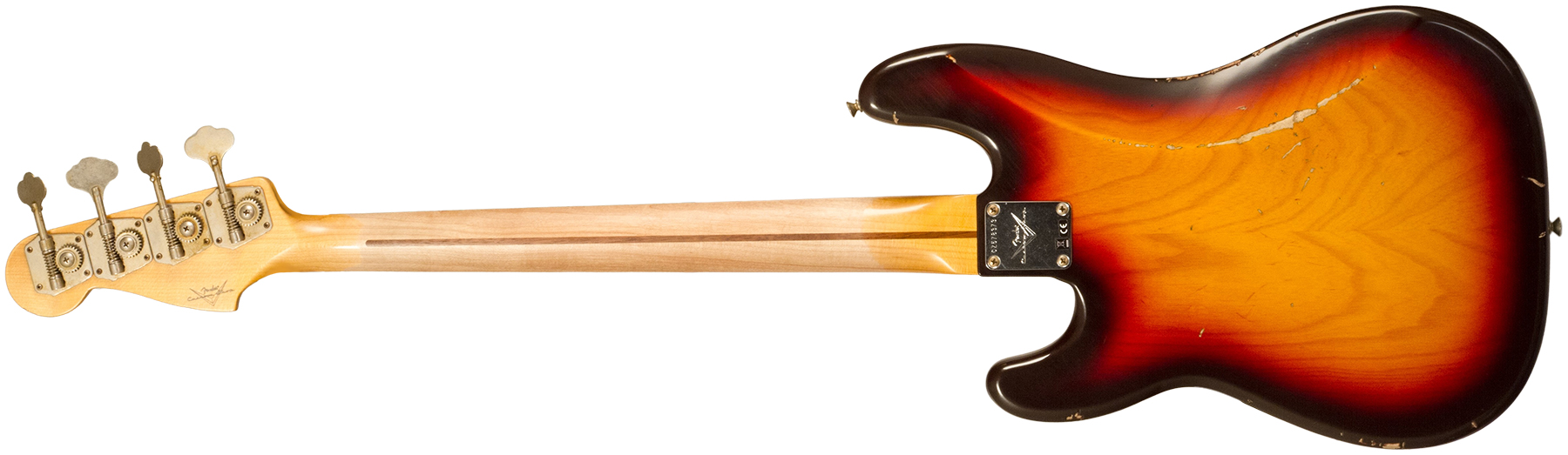 Fender Custom Shop Precision Bass 1958 Mn #cz578373 - Relic Chocolate 3-color Sunburst - Bajo eléctrico de cuerpo sólido - Variation 1
