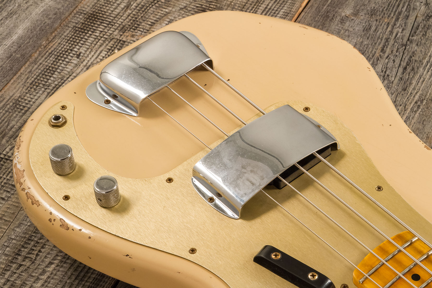Fender Custom Shop Precision Bass 1958 Mn #cz578480 - Relic Aged Desert Sand - Bajo eléctrico de cuerpo sólido - Variation 3