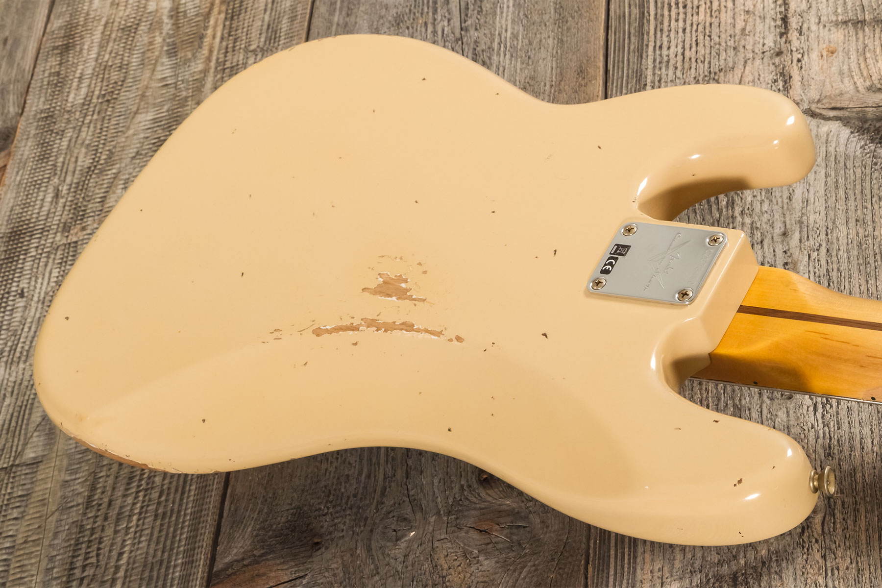 Fender Custom Shop Precision Bass 1958 Mn #cz578480 - Relic Aged Desert Sand - Bajo eléctrico de cuerpo sólido - Variation 8