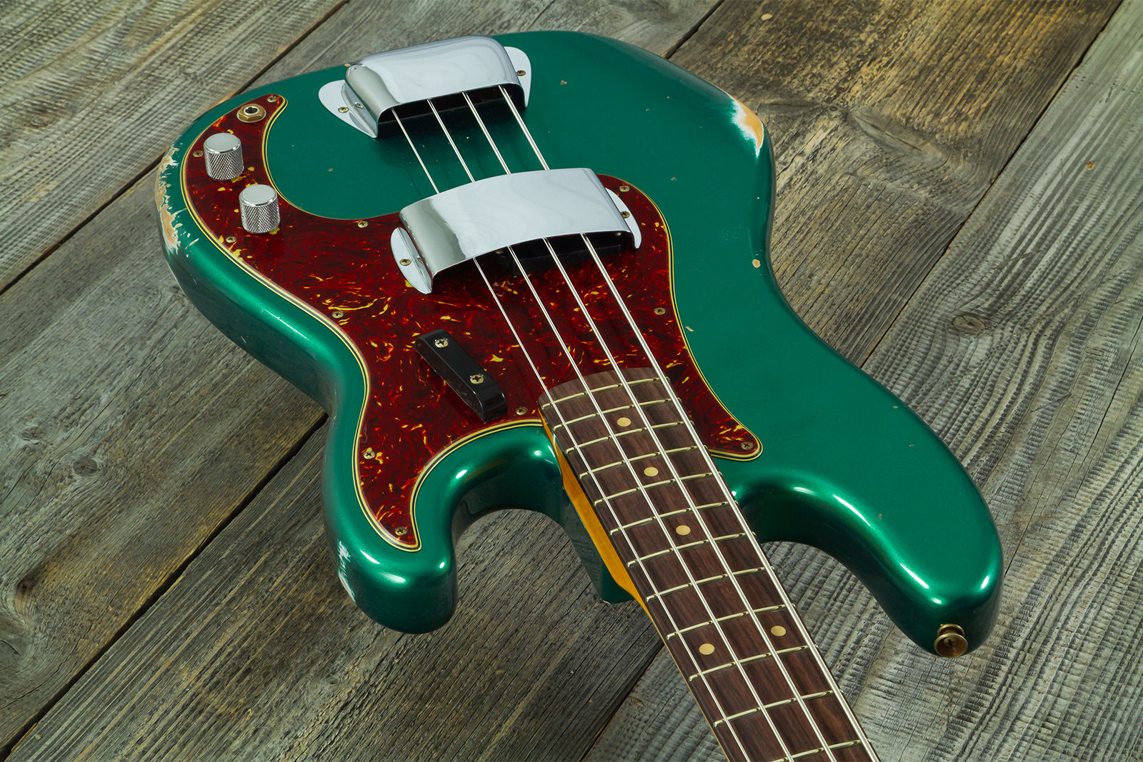 Fender Custom Shop Precision Bass 1960 Rw #cz590976 - Relic British Racing Green - Bajo eléctrico de cuerpo sólido - Variation 2