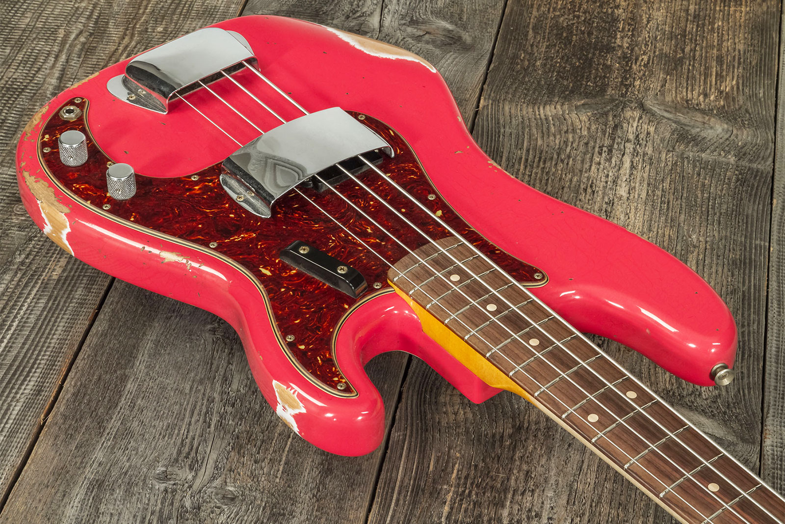 Fender Custom Shop Precision Bass 1960 Rw #r117926 - Heavy Relic Fiesta Red - Bajo eléctrico de cuerpo sólido - Variation 2