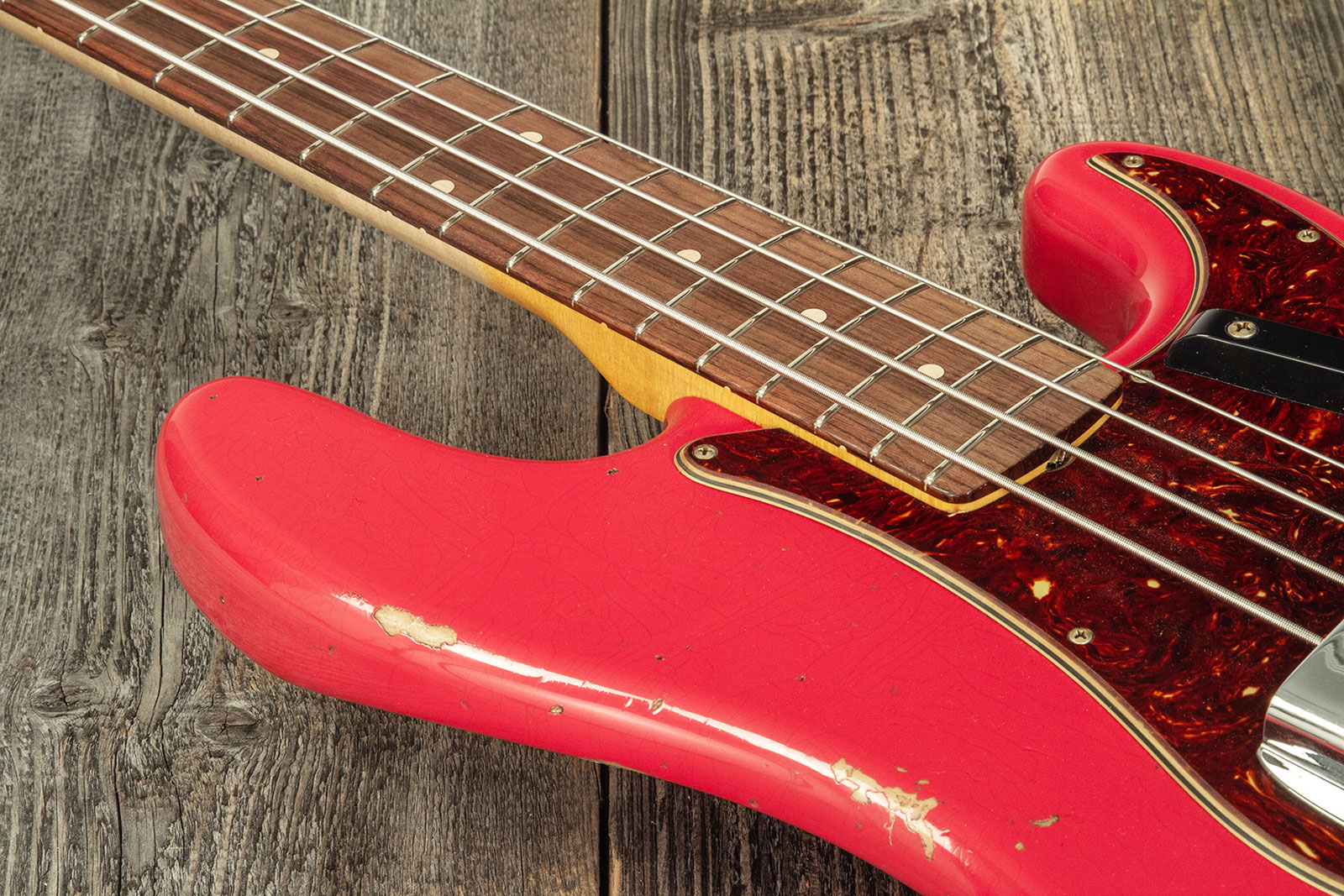 Fender Custom Shop Precision Bass 1960 Rw #r117926 - Heavy Relic Fiesta Red - Bajo eléctrico de cuerpo sólido - Variation 3