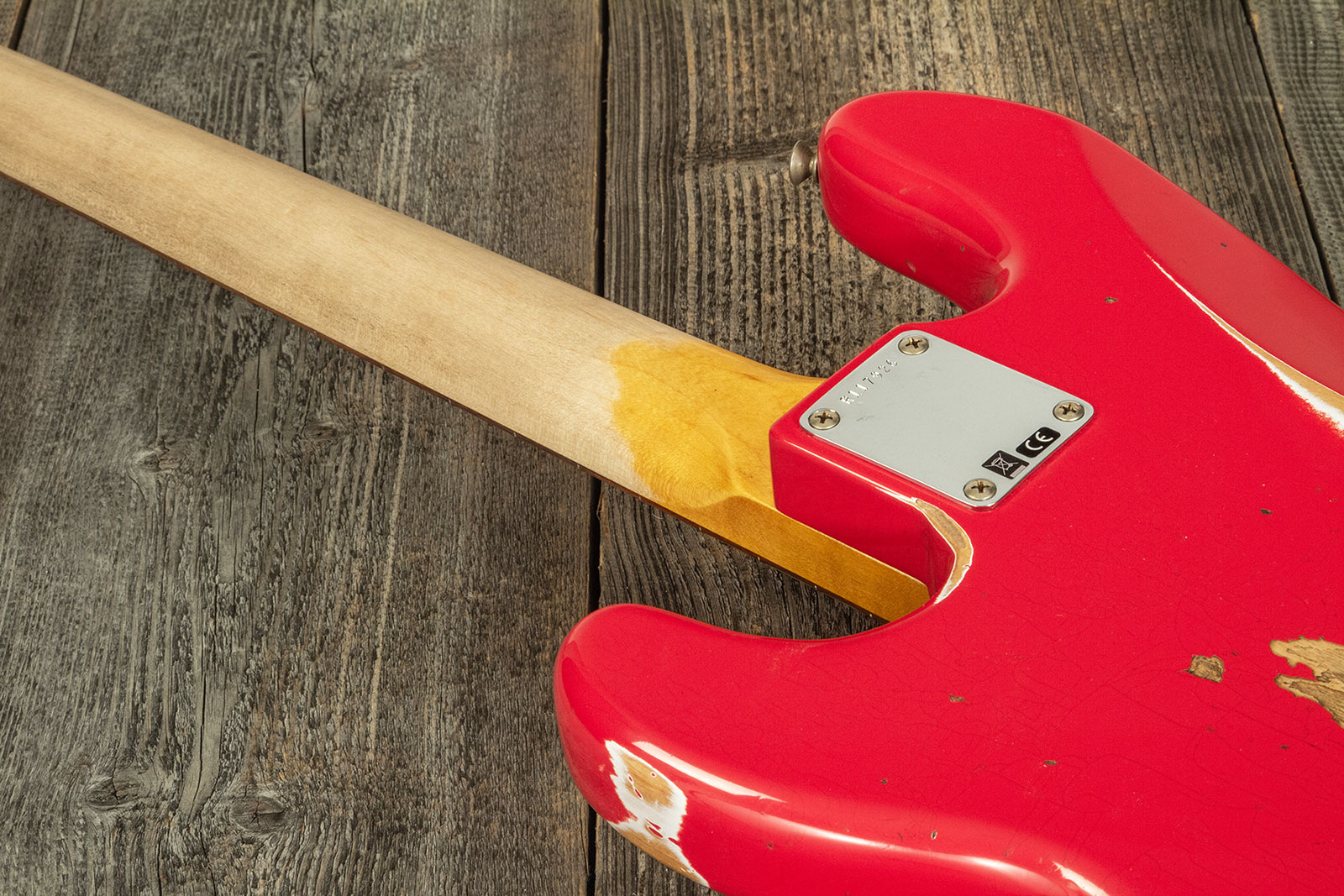 Fender Custom Shop Precision Bass 1960 Rw #r117926 - Heavy Relic Fiesta Red - Bajo eléctrico de cuerpo sólido - Variation 6