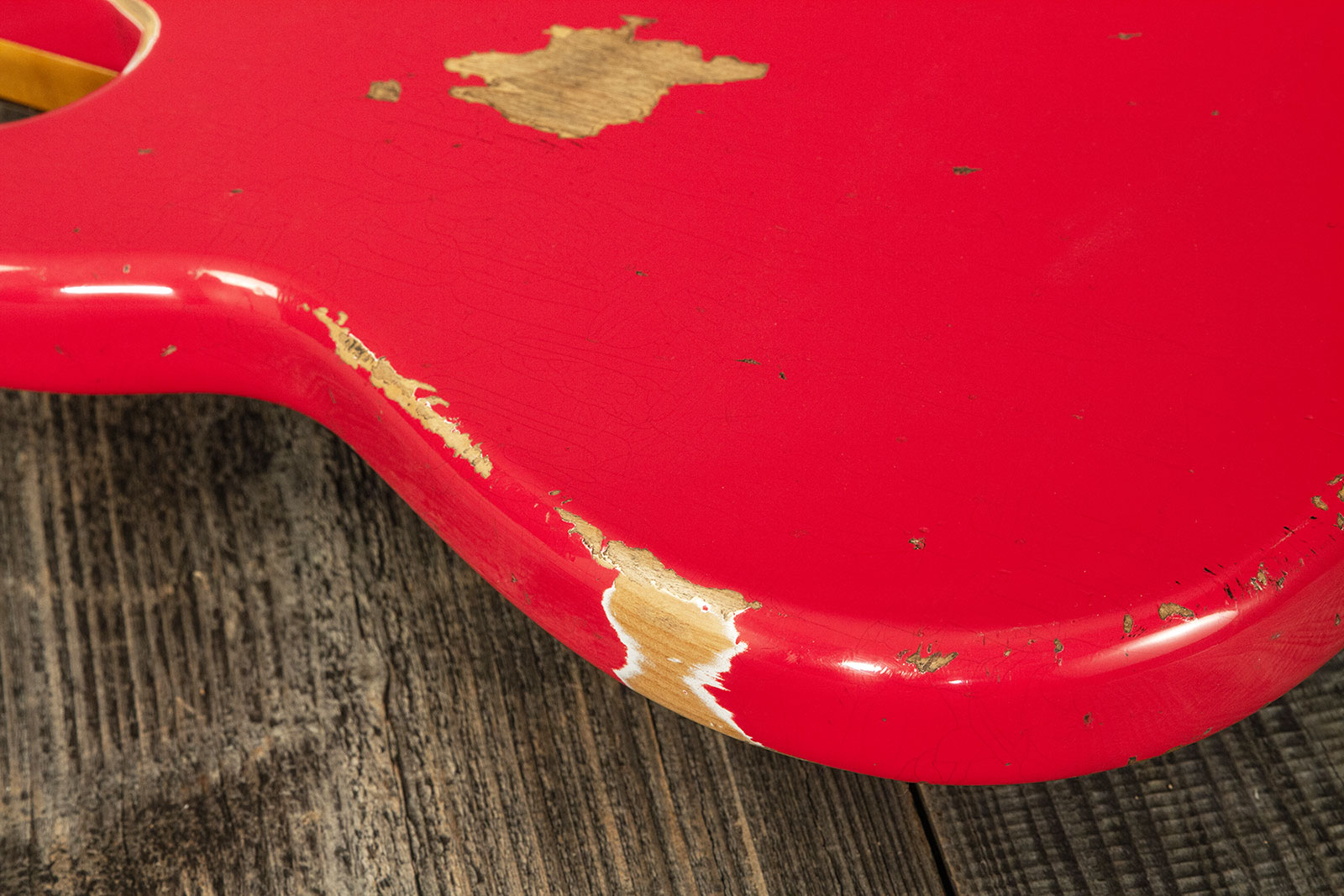 Fender Custom Shop Precision Bass 1960 Rw #r117926 - Heavy Relic Fiesta Red - Bajo eléctrico de cuerpo sólido - Variation 7